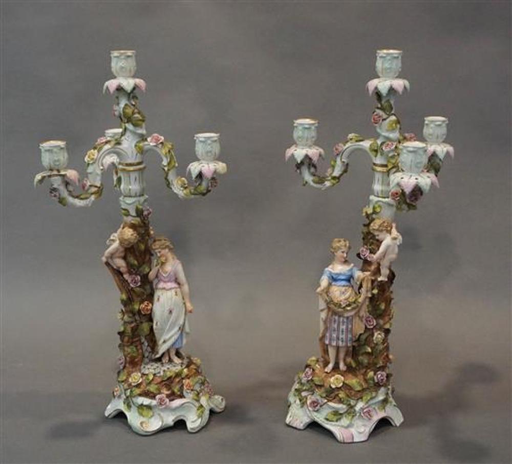 PAIR OF GERMAN PORCELAIN FIGURAL
