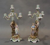 PAIR OF GERMAN PORCELAIN FIGUR