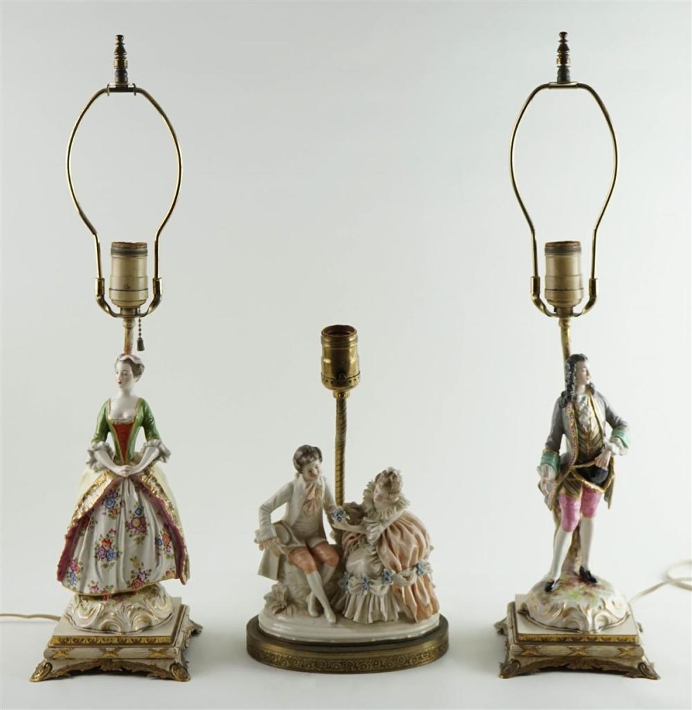PAIR OF GERMAN PORCELAIN FIGURES,