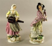 Pair of German porcelain figur