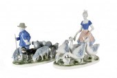 PAIR OF GERMAN PORCELAIN GROUP