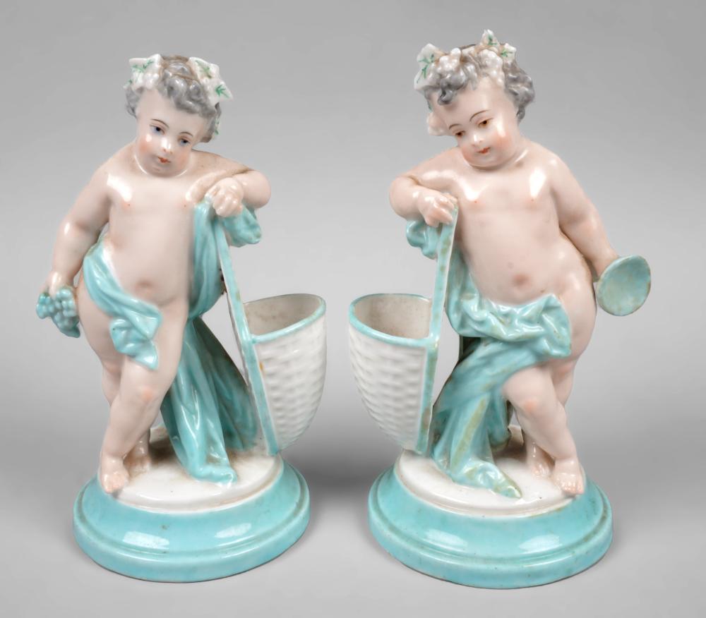 PAIR OF GERMAN PORCELAIN PUTTI
