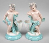 PAIR OF GERMAN PORCELAIN PUTTI