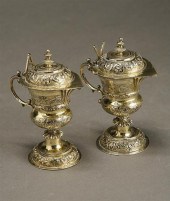 PAIR OF GERMAN ROCOCO GILT SIL