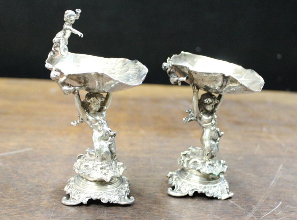 PAIR OF GERMAN SILVER FIGURAL