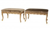 PAIR OF GILT AND WHITE-PAINTED