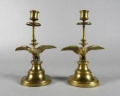 PAIR OF GILT BRASS (EAGLES) CA