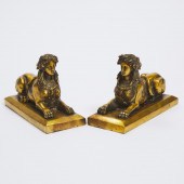 Pair of Gilt Brass Models of S