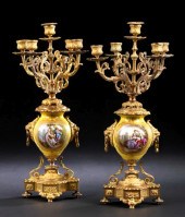 Pair of Gilt-Brass-Mounted Fon