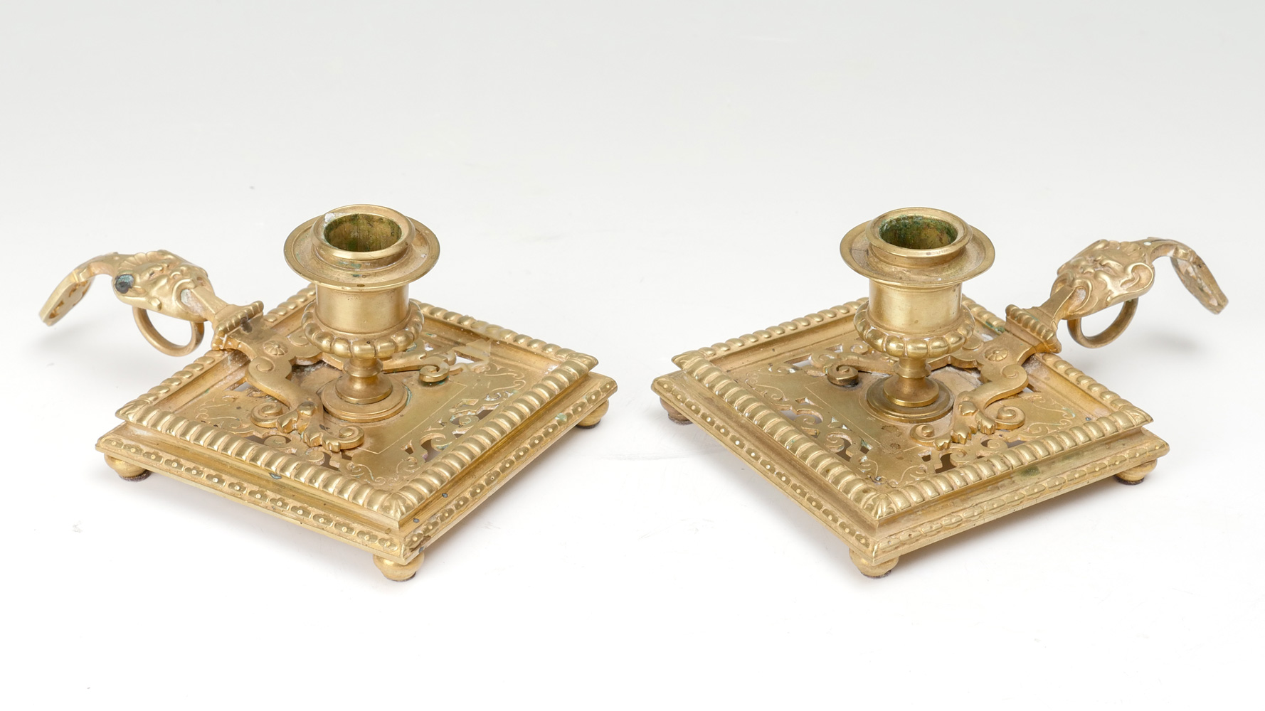 PAIR OF GILT BRONZE