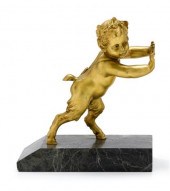 Pair of gilt bronze figural bo