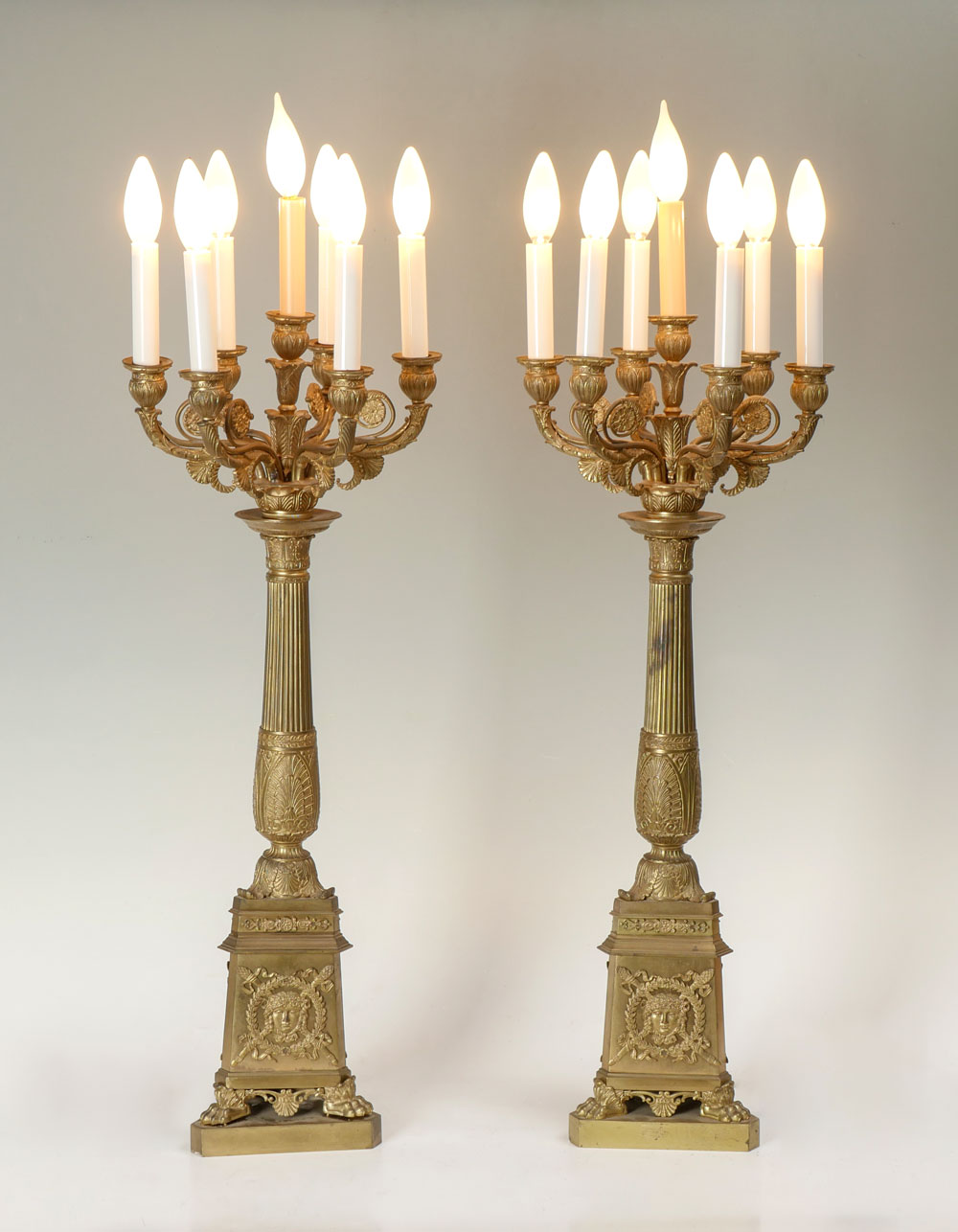 PAIR OF GILT BRONZE FRENCH