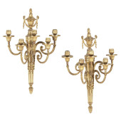 PAIR OF GILT BRONZE LOUIS XVI