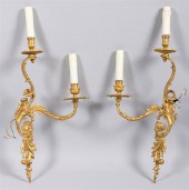PAIR OF GILT-BRONZE LOUIS XIV