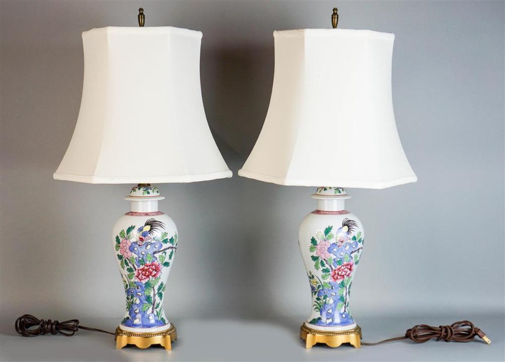 PAIR OF GILT-BRONZE-MOUNTED CHINESE