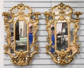 PAIR OF GILT DECORATED GIRANDO