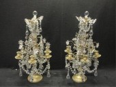 Pair of Gilt Metal & Crystal G