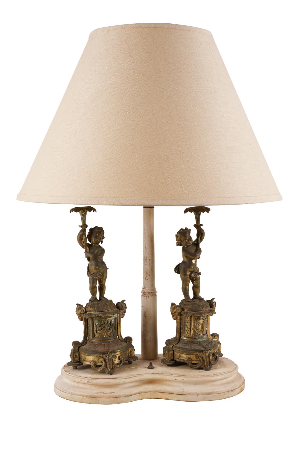 PAIR OF GILT METAL FIGURAL