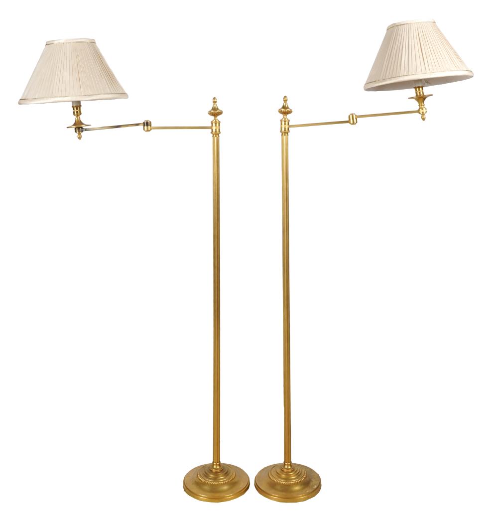 PAIR OF GILT METAL FLOOR