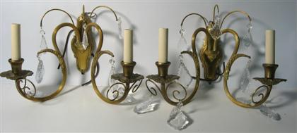 Pair of gilt metal french sconces