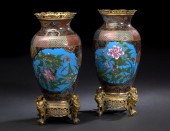 Pair of Gilt-Metal-Mounted Jap