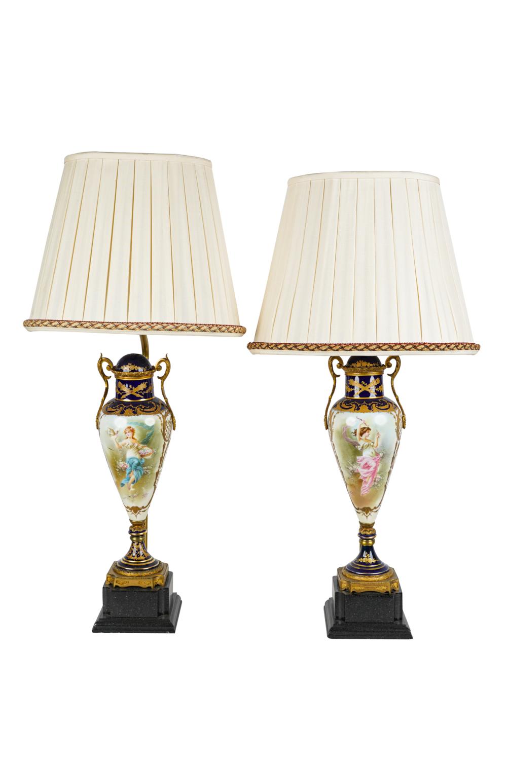 PAIR OF GILT METAL-MOUNTED
