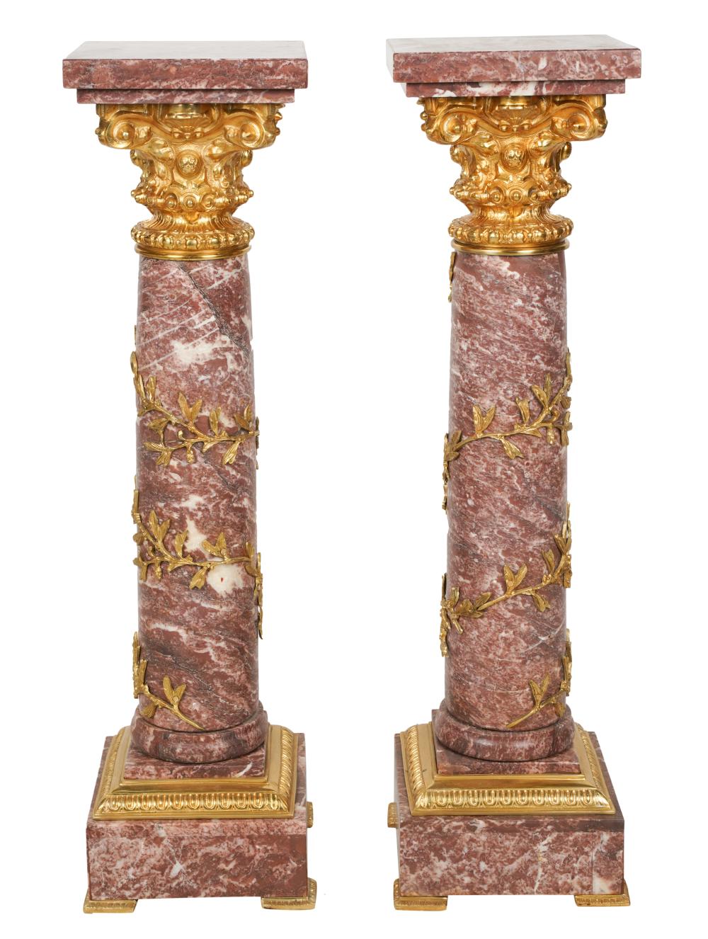 PAIR OF GILT METAL-MOUNTED VIOLET