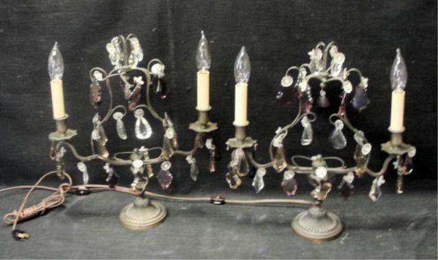 Pair of Gilt Metal Skeleton Form