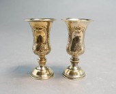 PAIR OF GILT STERLING SILVER J