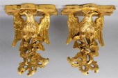 PAIR OF GILTWOOD EAGLE FORM WA