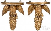 PAIR OF GILTWOOD EAGLE WALL BR