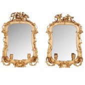 PAIR OF GILTWOOD GIRONDOLE MIR