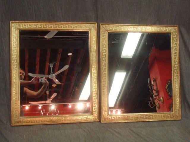 Pair of Giltwood Mirrors with Greek