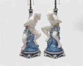PAIR OF GINORI PORCELAIN FIGUR
