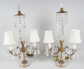 PAIR OF GIRANDOLES WITH GLASS