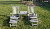 PAIR OF "GL-LINE" FOLDING TEAK