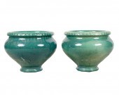 PAIR OF GLADDING MCBEAN GREEN-