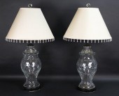 PAIR OF GLASS APOTHECARY JAR L