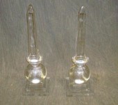 Pair of Glass Obelisks togethe
