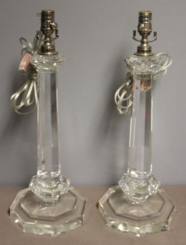 Pair of Glass Pillar Form