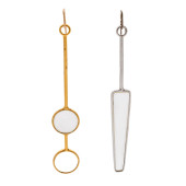 PAIR OF GLASS, SILVER, GOLD-PL