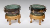 PAIR OF GLASS TOP CHINOISERIE