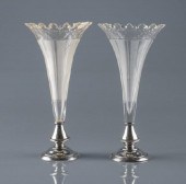 PAIR OF GLASS VASESA pair of a