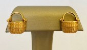 PAIR OF GLENAAN 14K YELLOW GOL