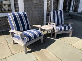 PAIR OF GLOSTER TEAK ARMCHAIRS