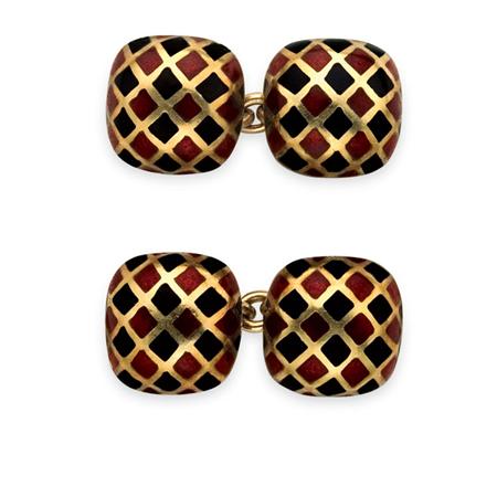 Pair of Gold and Black and Red