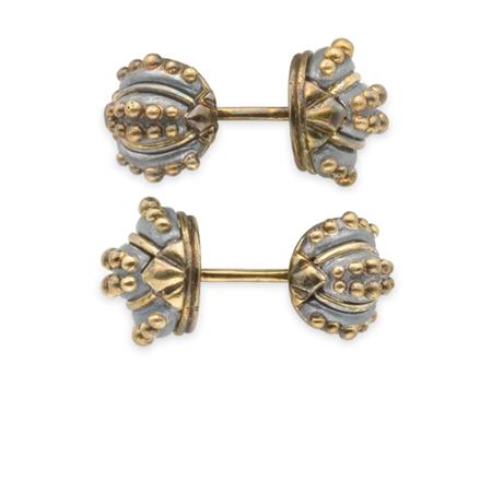 Pair of Gold and Oxidized Silver