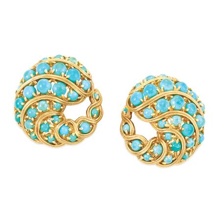 Pair of Gold and Turquoise