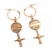 PAIR OF GOLD ASHANTI AKUA'BA F