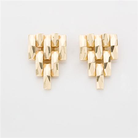 Pair of Gold Clips 	 